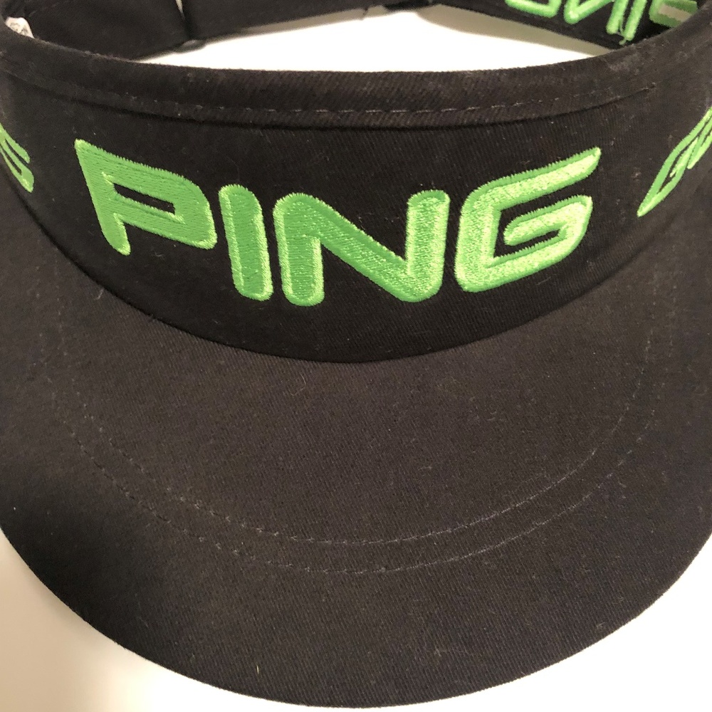 Mens Black and Lime Ping Visor